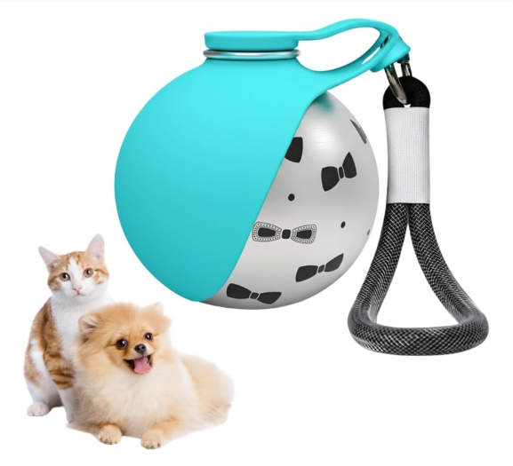 Bouteille d'eau en acier inoxydable pour chien, portable,
