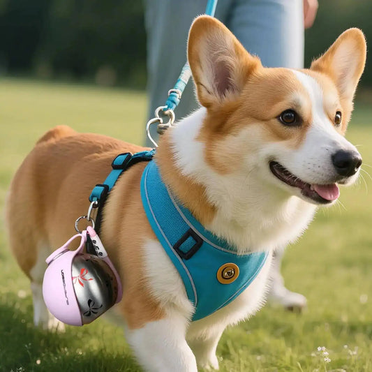 Bouteille d'eau en acier inoxydable pour chien, portable,