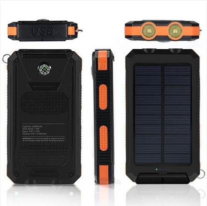 Power Bank Solaire 80 000 mAh - Charge Rapide & Lampe LED