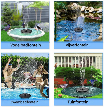 Fontaine Solaire Circulaire Flottante Mini Fontaine de Jardin pour Piscine Extérieure,