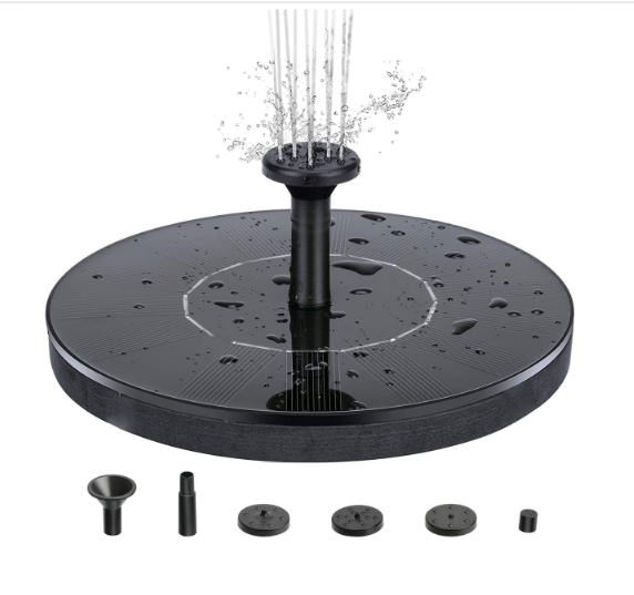 Fontaine Solaire Circulaire Flottante Mini Fontaine de Jardin pour Piscine Extérieure,