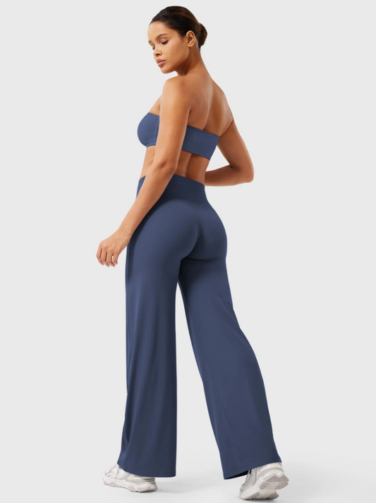 Pantalon de yoga taille haute élastique pour femme
