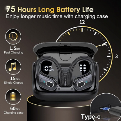 Nouveaux écouteurs GDLYL HD65 sans fil Bluetooth 5.4 avec contour d'oreille