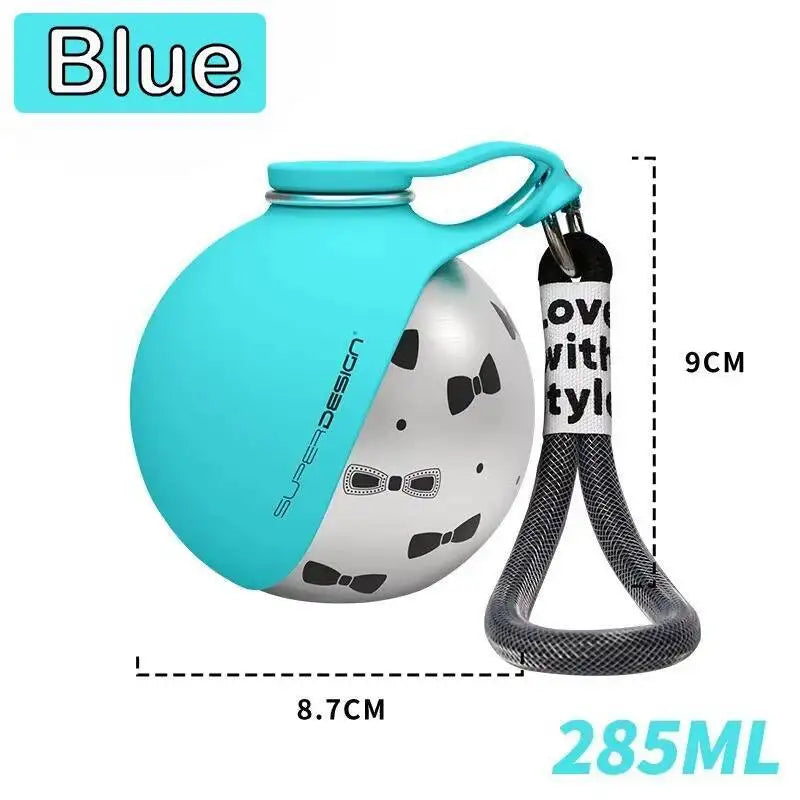 Bouteille d'eau en acier inoxydable pour chien, portable,