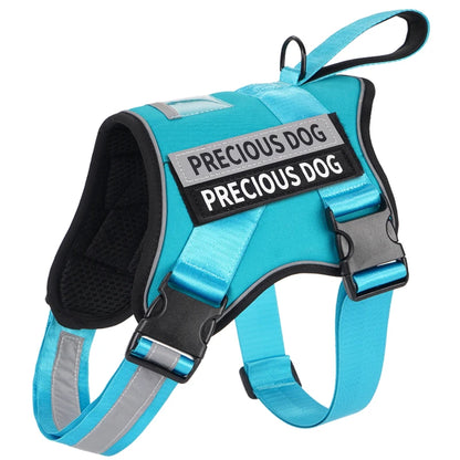 Harnais pour chien réfléchissant, respirant et réglable, sans traction, gilet pour petits, moyens et grands chiens