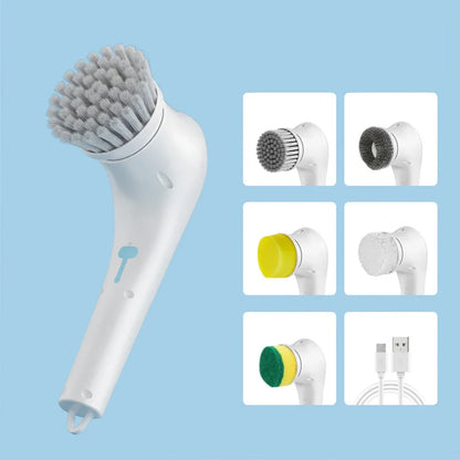 Brosse électrique multifonctionnelle pour livres, lave-auto, sèche-linge de cuisine, outil de vaisselle, baignoire, 5 en 1