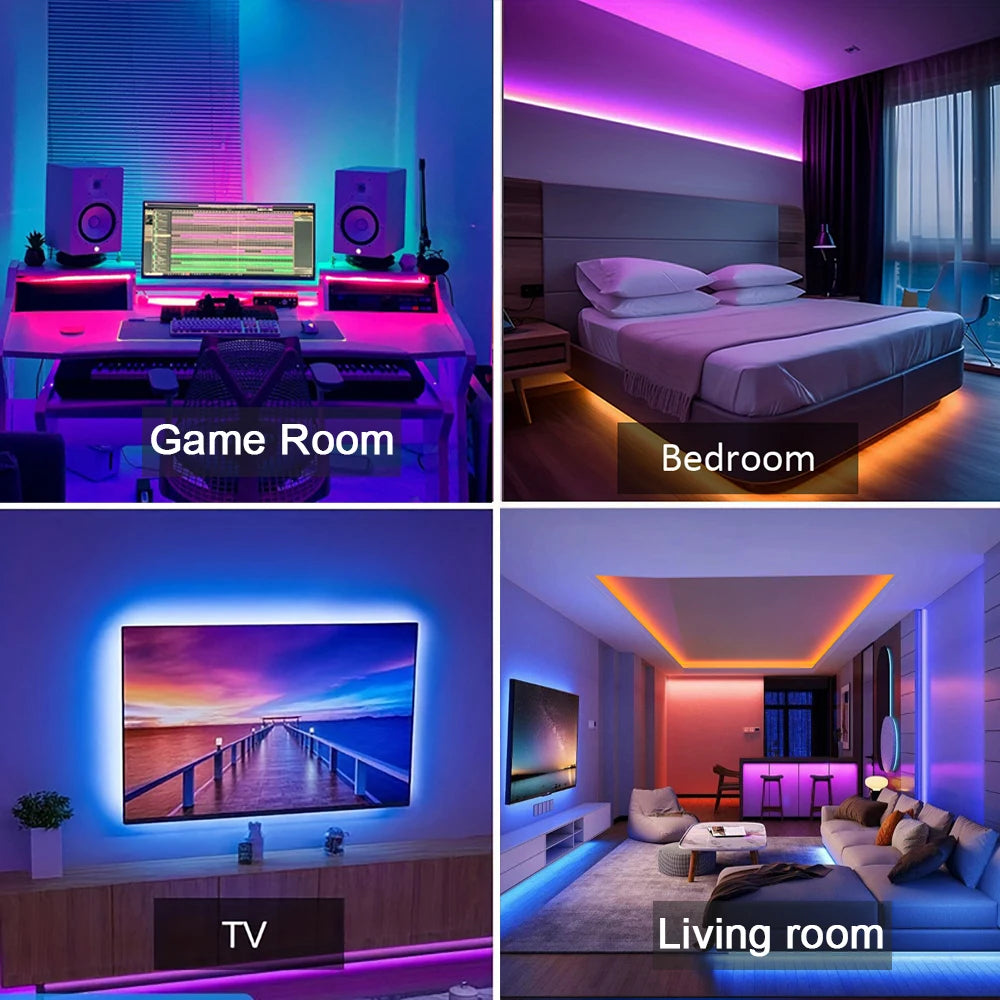 Bande LED RGB intelligente USB pour chambre et salon
