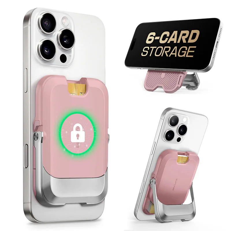 SUPCASE Magnetic Wallet Phone Stand Card Holder pour iPhone série 16/15/14/13 serrure magnétique forte portefeuille With MagSafe avec support