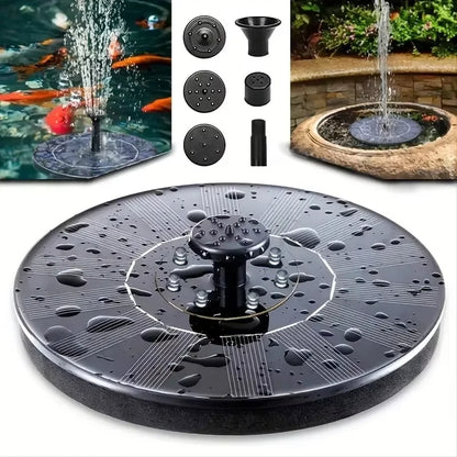 Fontaine Solaire Circulaire Flottante Mini Fontaine de Jardin pour Piscine Extérieure,