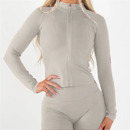 Veste Zippy Nologo DroDmpact pour femmes, manches longues, hauts de sport