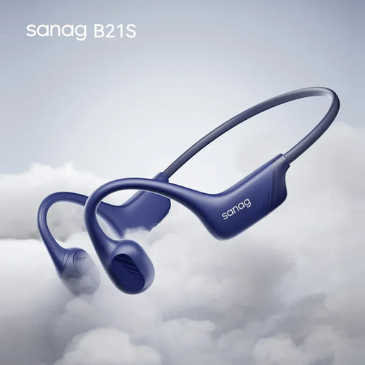 Écouteurs sans fil Sanag b21s à conduction osseuse, Bluetooth 5.4,