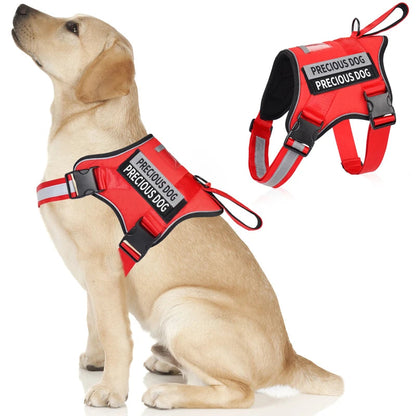 Harnais pour chien réfléchissant, respirant et réglable, sans traction, gilet pour petits, moyens et grands chiens