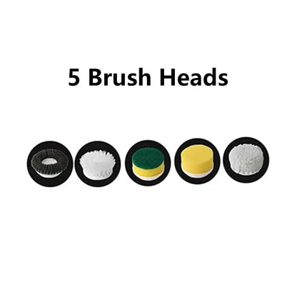 Brosse électrique multifonctionnelle pour livres, lave-auto, sèche-linge de cuisine, outil de vaisselle, baignoire, 5 en 1