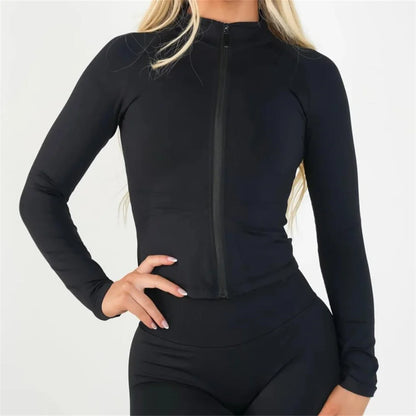 Veste Zippy Nologo DroDmpact pour femmes, manches longues, hauts de sport