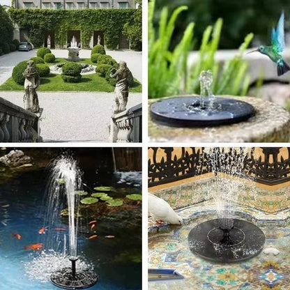 Fontaine Solaire Circulaire Flottante Mini Fontaine de Jardin pour Piscine Extérieure,