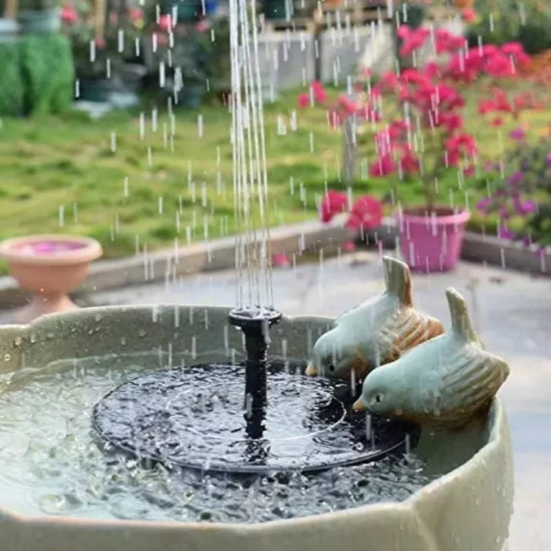 Fontaine Solaire Circulaire Flottante Mini Fontaine de Jardin pour Piscine Extérieure,