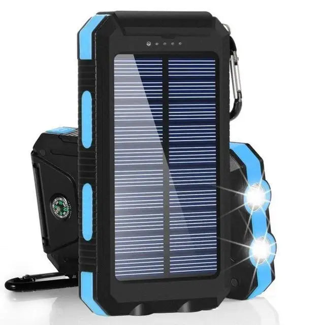 Power Bank Solaire 80 000 mAh - Charge Rapide & Lampe LED