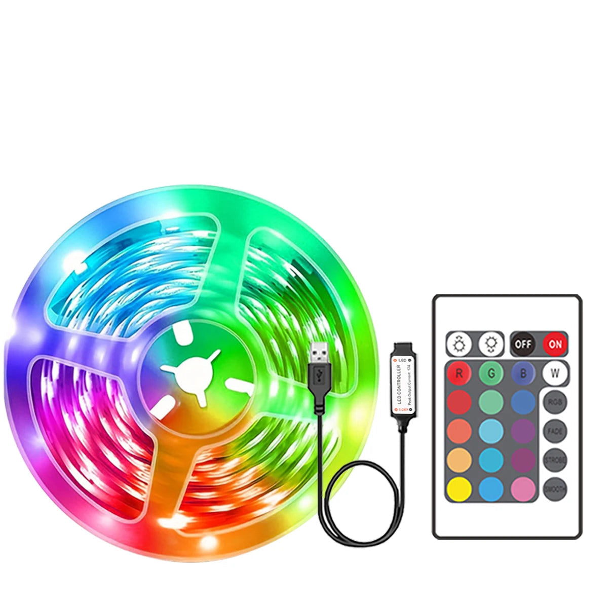 Bande LED RGB intelligente USB pour chambre et salon