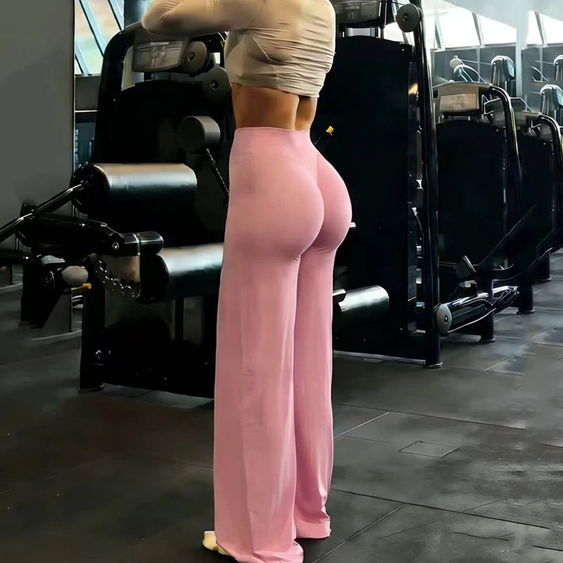 Pantalon de yoga taille haute élastique pour femme