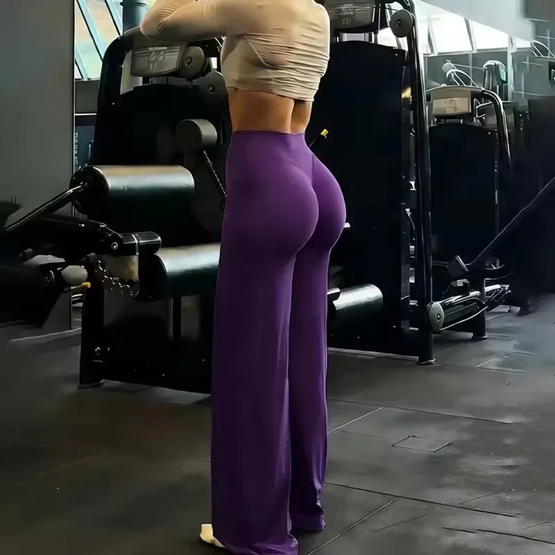 Pantalon de yoga taille haute élastique pour femme