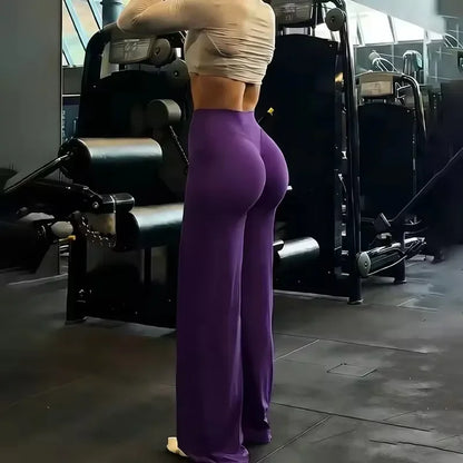 Pantalon de yoga taille haute élastique pour femme