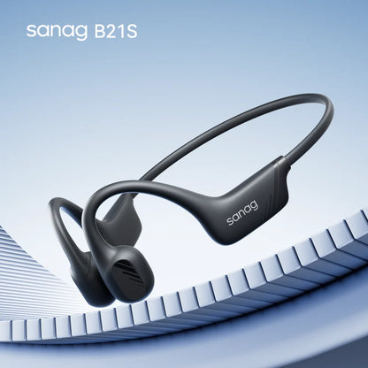 Écouteurs sans fil Sanag b21s à conduction osseuse, Bluetooth 5.4,