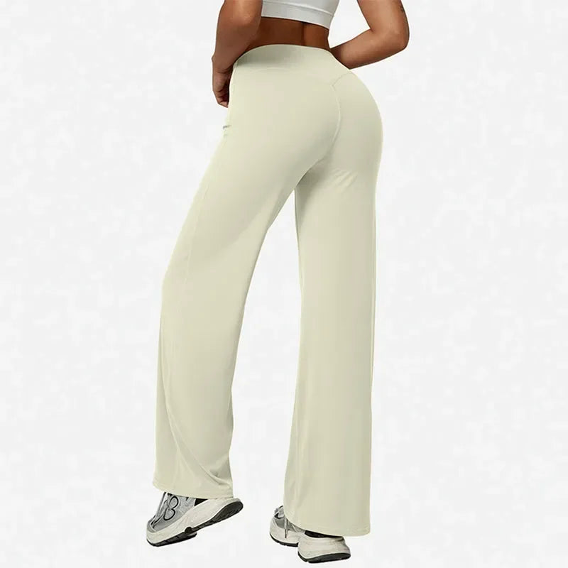 Pantalon de yoga taille haute élastique pour femme
