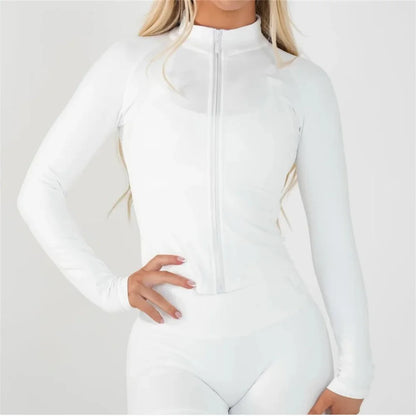Veste Zippy Nologo DroDmpact pour femmes, manches longues, hauts de sport